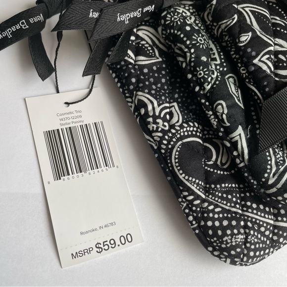 Set of 3 Vera Bradley Cosmetic Bags Stellar Paisley, NWT - Picture 2 of 5